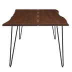 Table à manger en acacia de 96 po à bords naturels | Dalle naturelle | Pour 8 à 10 personnes