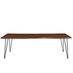 Table à manger en acacia de 96 po à bords naturels | Dalle naturelle | Pour 8 à 10 personnes