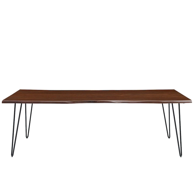 Table à manger en acacia de 96 po à bords naturels | Dalle naturelle | Pour 8 à 10 personnes