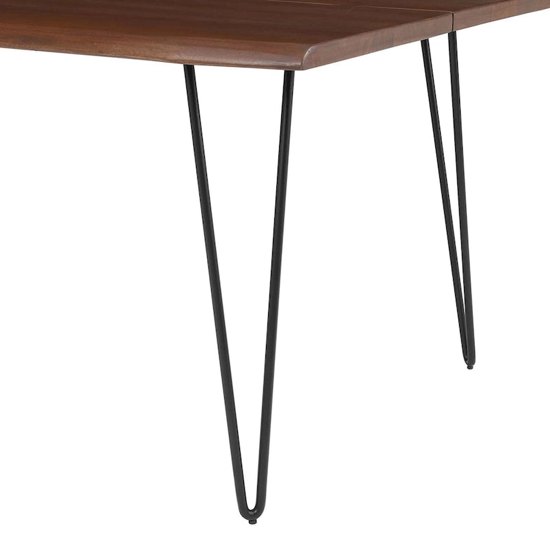 Table à manger en acacia de 96 po à bords naturels | Dalle naturelle | Pour 8 à 10 personnes