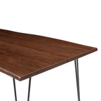 Table à manger en acacia de 96 po à bords naturels | Dalle naturelle | Pour 8 à 10 personnes