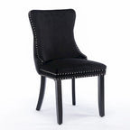 Lot de 2 chaises de salle à manger capitonnées à dossier haut