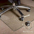 Tapis de chaise de bureau en verre trempé pour plancher en bois franc