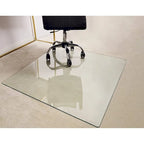 Tapis de chaise de bureau en verre trempé pour plancher en bois franc