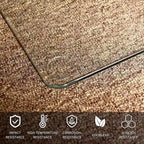 Tapis de chaise de bureau en verre trempé pour plancher en bois franc