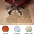 Tapis de chaise de bureau en verre trempé pour plancher en bois franc