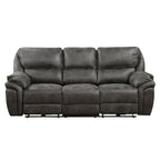 Canapé inclinable double motorisé 228 cm | Microfibre grise | Port de chargement USB