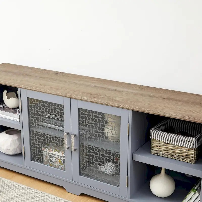 Meuble TV moderne de style ferme | Console de divertissement inspirée des granges