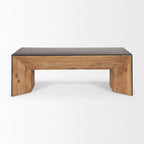 Table basse cascade en chêne noir et bois naturel | Salon moderne