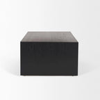 Table basse cascade en chêne noir et bois naturel | Salon moderne