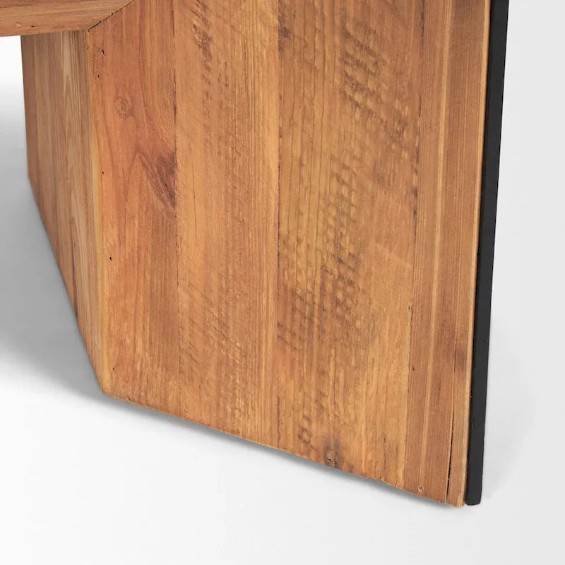 Table basse cascade en chêne noir et bois naturel | Salon moderne
