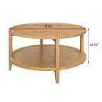 Table basse en érable avec étagère de rangement inférieure | Style scandinave du milieu du siècle