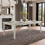 Table à manger extensible moderne en bois de 90 pouces avec rallonge de 18 pouces | Peut accueillir 8 à 10 personnes