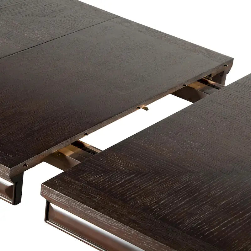 Table à manger extensible moderne en bois de 90 pouces avec rallonge de 18 pouces | Peut accueillir 8 à 10 personnes