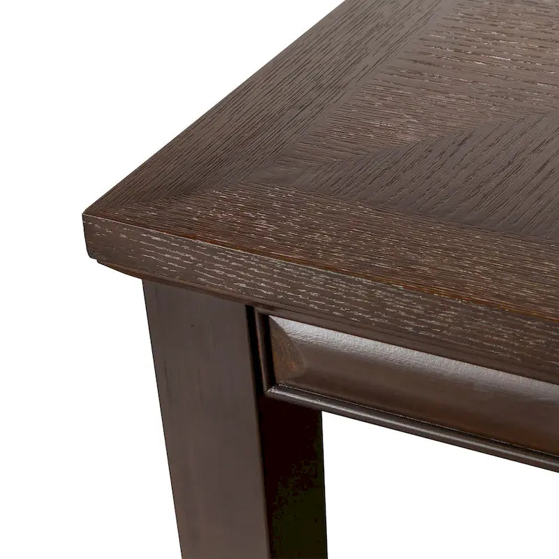 Table à manger extensible moderne en bois de 90 pouces avec rallonge de 18 pouces | Peut accueillir 8 à 10 personnes