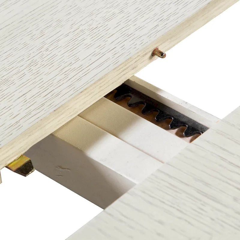 Table à manger extensible moderne en bois de 90 pouces avec rallonge de 18 pouces | Peut accueillir 8 à 10 personnes