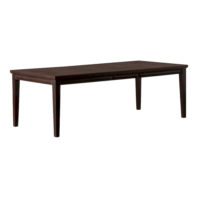 Table à manger extensible moderne en bois de 90 pouces avec rallonge de 18 pouces | Peut accueillir 8 à 10 personnes