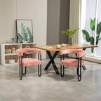Lot de 2 chaises d'appoint rembourrées au design contemporain