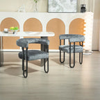 Lot de 2 chaises d'appoint rembourrées au design contemporain