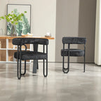 Lot de 2 chaises d'appoint rembourrées au design contemporain