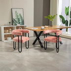 Lot de 2 chaises d'appoint rembourrées au design contemporain