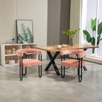 Lot de 2 chaises d'appoint rembourrées au design contemporain