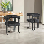 Lot de 2 chaises d'appoint rembourrées au design contemporain