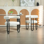 Lot de 2 chaises d'appoint rembourrées au design contemporain