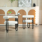 Lot de 2 chaises d'appoint rembourrées au design contemporain