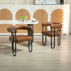 Lot de 2 chaises d'appoint rembourrées au design contemporain