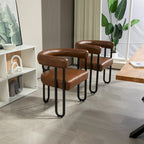 Lot de 2 chaises d'appoint rembourrées au design contemporain