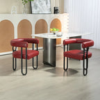 Lot de 2 chaises d'appoint rembourrées au design contemporain