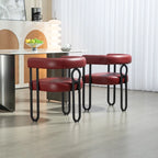 Lot de 2 chaises d'appoint rembourrées au design contemporain