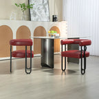 Lot de 2 chaises d'appoint rembourrées au design contemporain
