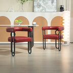 Lot de 2 chaises d'appoint rembourrées au design contemporain