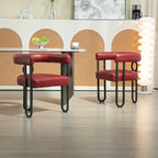 Lot de 2 chaises d'appoint rembourrées au design contemporain