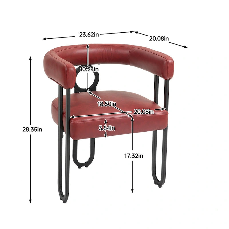 Lot de 2 chaises d'appoint rembourrées au design contemporain