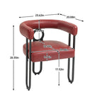 Lot de 2 chaises d'appoint rembourrées au design contemporain