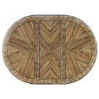 Table à manger de ferme ronde de luxe vintage de 54 po | Bois massif | Peut accueillir 4-6 personnes