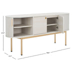 Buffet à 4 portes et meuble TV | 180 cm (L) x 46 cm (P) x 81 cm (H) | Rangement pour salon