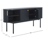 Buffet à 4 portes et meuble TV | 180 cm (L) x 46 cm (P) x 81 cm (H) | Rangement pour salon