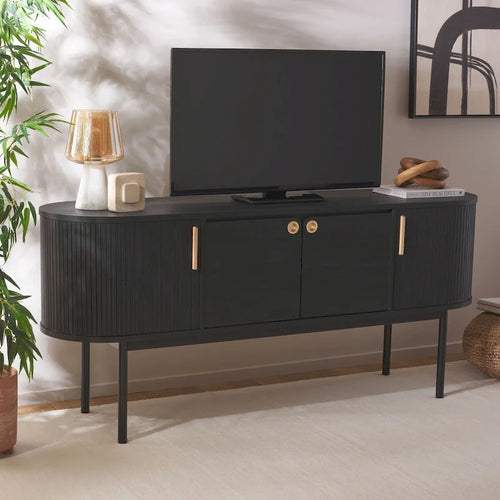 Buffet à 4 portes et meuble TV | 180 cm (L) x 46 cm (P) x 81 cm (H) | Rangement pour salon