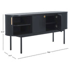 Buffet à 4 portes et meuble TV | 180 cm (L) x 46 cm (P) x 81 cm (H) | Rangement pour salon