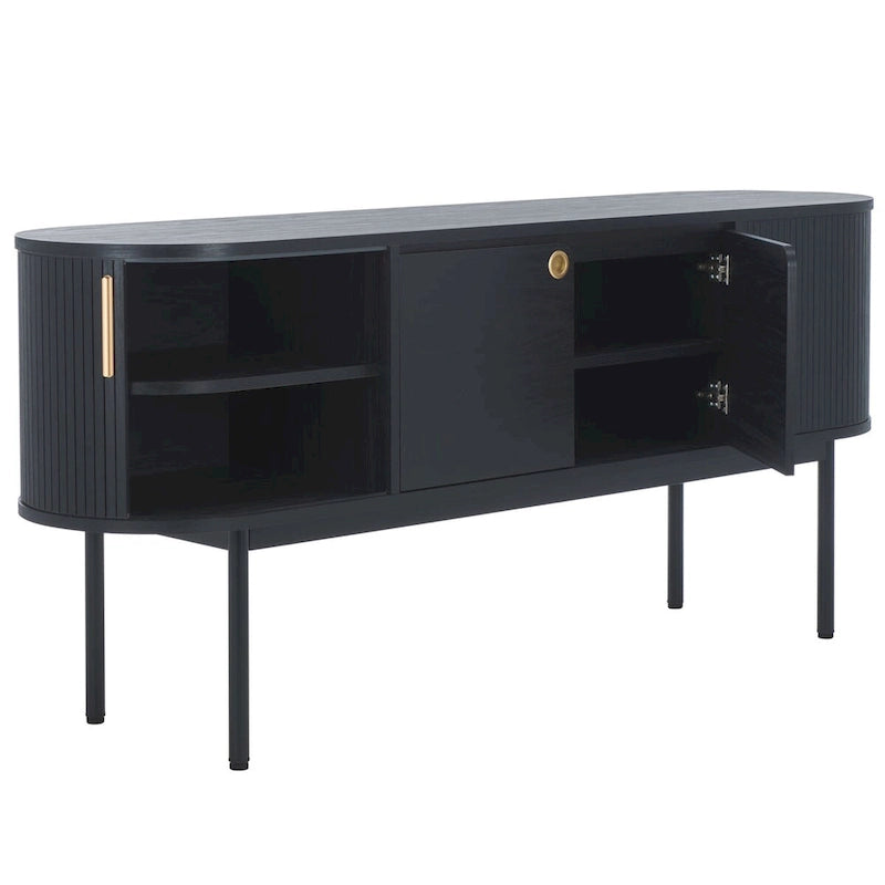 Buffet à 4 portes et meuble TV | 180 cm (L) x 46 cm (P) x 81 cm (H) | Rangement pour salon