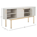 Buffet à 4 portes et meuble TV | 180 cm (L) x 46 cm (P) x 81 cm (H) | Rangement pour salon