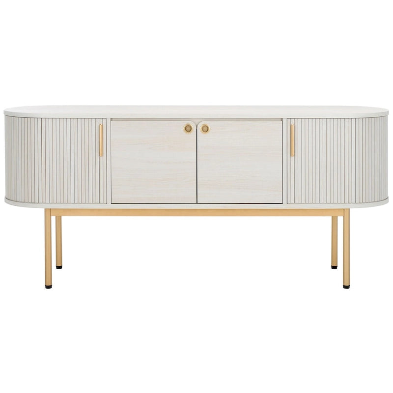 Buffet à 4 portes et meuble TV | 180 cm (L) x 46 cm (P) x 81 cm (H) | Rangement pour salon