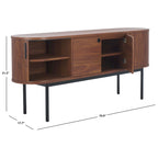 Buffet à 4 portes et meuble TV | 180 cm (L) x 46 cm (P) x 81 cm (H) | Rangement pour salon