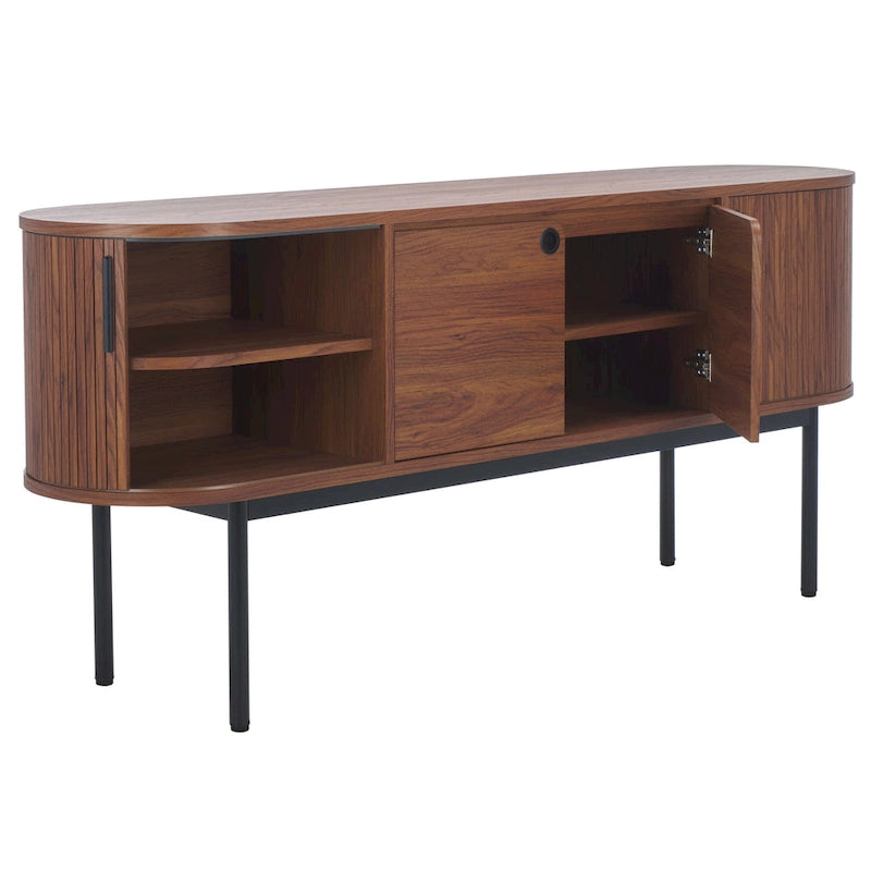 Buffet à 4 portes et meuble TV | 180 cm (L) x 46 cm (P) x 81 cm (H) | Rangement pour salon