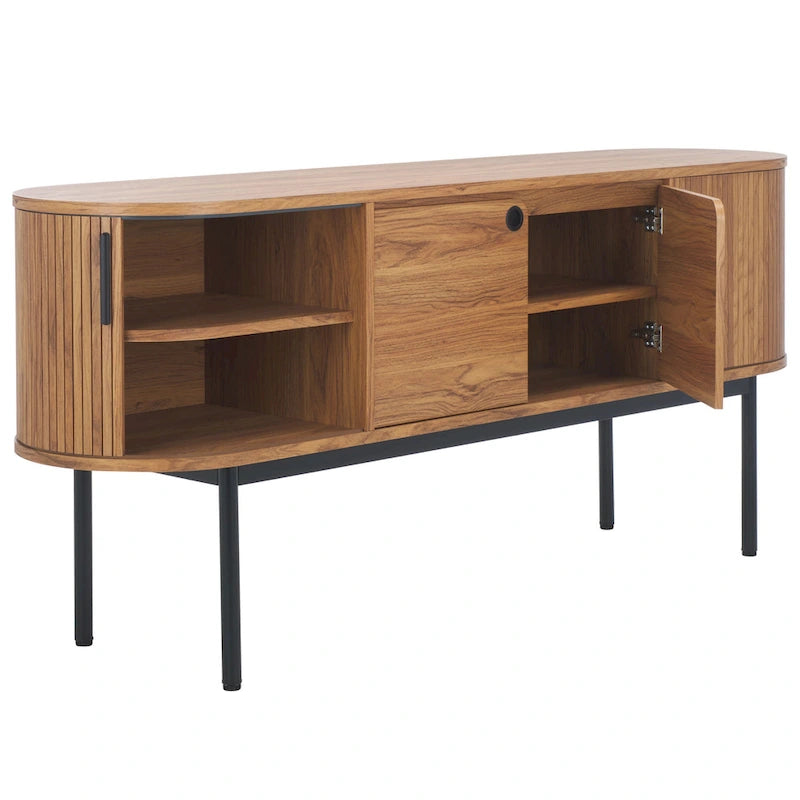 Buffet à 4 portes et meuble TV | 180 cm (L) x 46 cm (P) x 81 cm (H) | Rangement pour salon